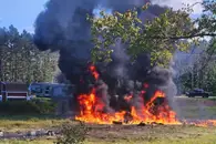 Истребитель F-16 рухнул в Мичигане, район аварии эвакуировали