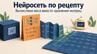 Нейросеть по рецепту: вычисляем веса вместо хранения матриц