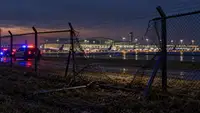 Таран аэропорта оказался аварией? В ФРГ нашёлся водитель, пробивший забор рядом с российскими Ан-124