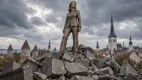 В Эстонии предложили поставить статую Каллас на куче щебня из памятников