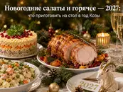 Новогодние салаты и горячее — 2027: что приготовить на стол в год Козы