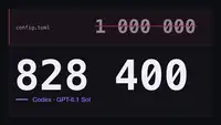 Миллион в config.toml, 828 тысяч в Codex и 890 тысяч на входе: что на самом деле значит окно контекста