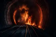 Пожар в тоннеле стал причиной транспортного коллапса в Великобритании