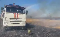 Сотрудники МЧС потушили пожар на 65 гектарах у села Ключи под Симферополем