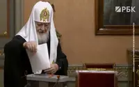 Патриарх Кирилл в своей резиденции проголосовал на выборах. Видео